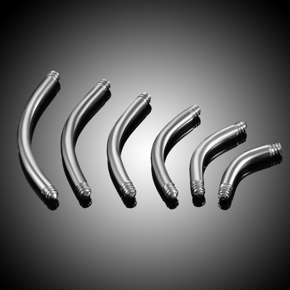 Body Jewelry Gauges - 100 Cái/lốc Xuyên Thép Chuối Phần