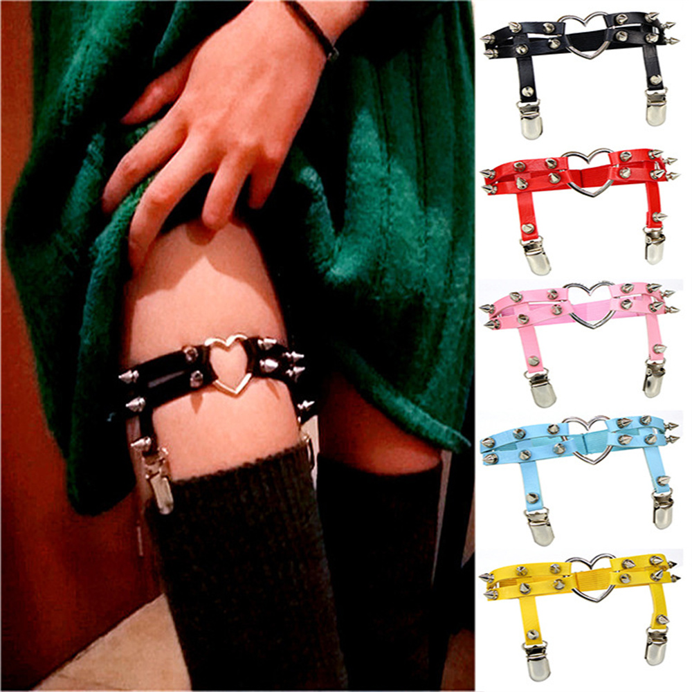 Body Jewelry By The Chain Gang - 1Pcs Women Punk Goth Heart PU