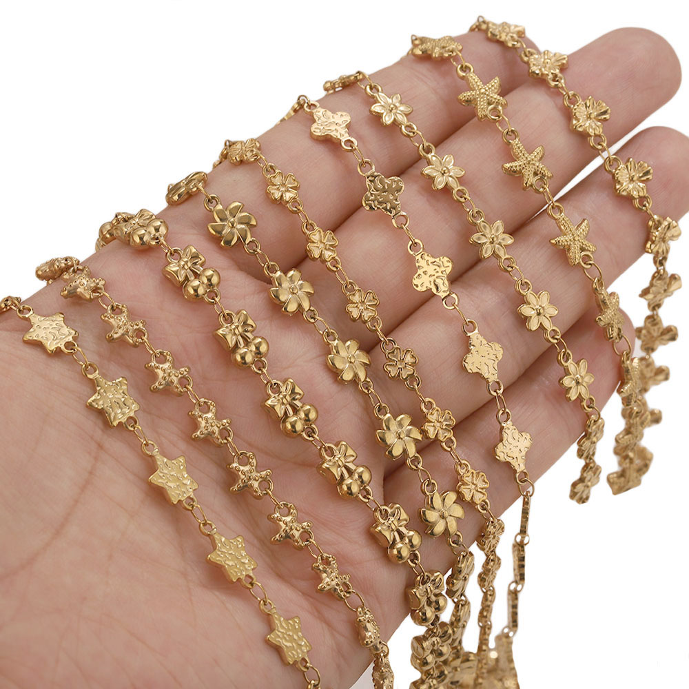 1Meter Stainless Steel Flower  - đánh giá và giá Body Chain Jewelry