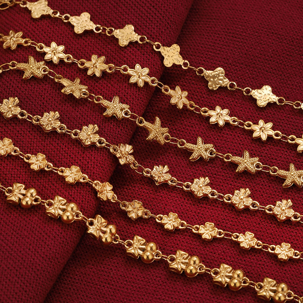 1Meter Stainless Steel Flower  - đánh giá và giá Body Chain Jewelry