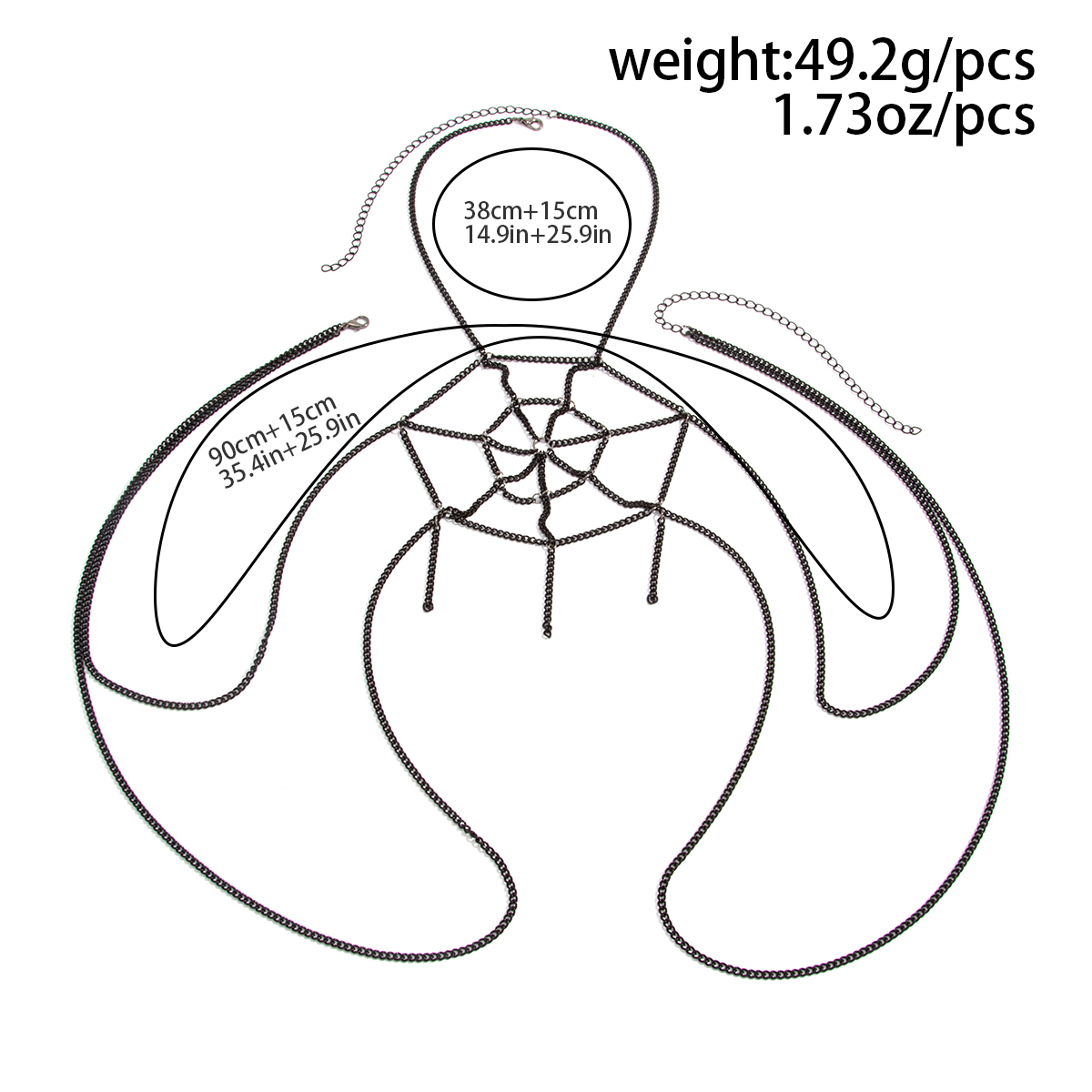 KunJoe Creative Sexy Spider We - đánh giá và giá Body Chain Jewelry