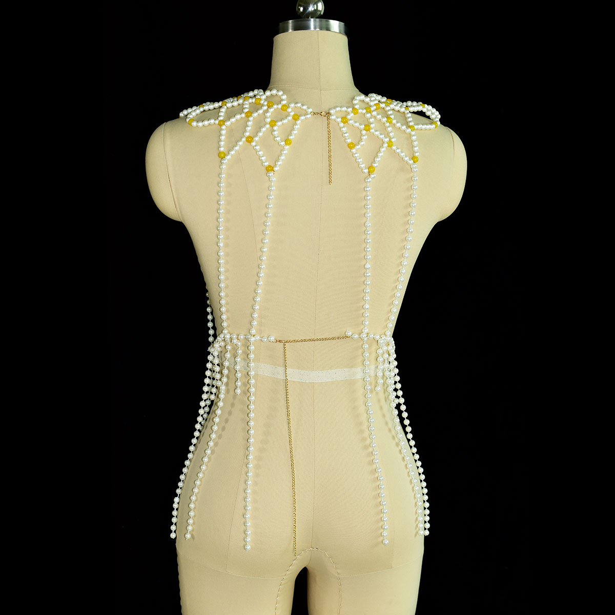 Fashion Faux Pearl Body Jewelr - đánh giá và giá Yellow Body Jewelry
