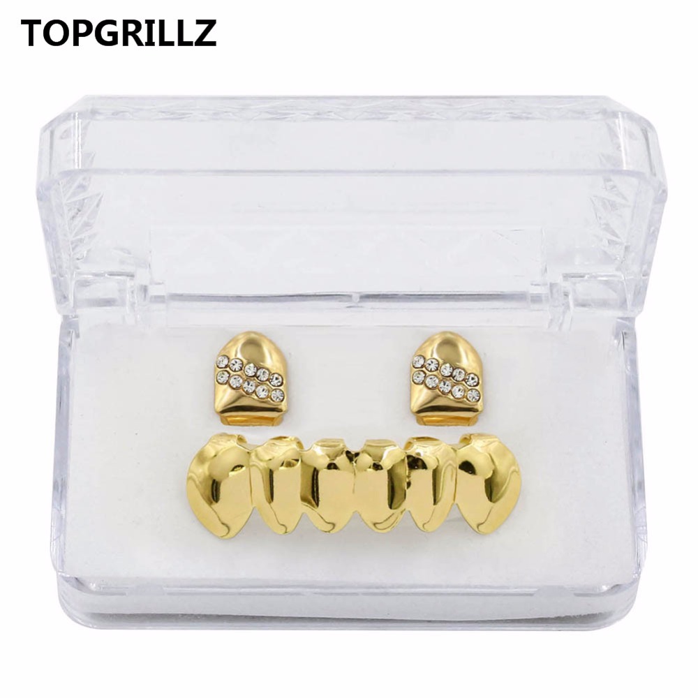 TOPGRILLZ Hip Hop Khuôn Răng V - đánh giá và giá Yellow Body Jewelry