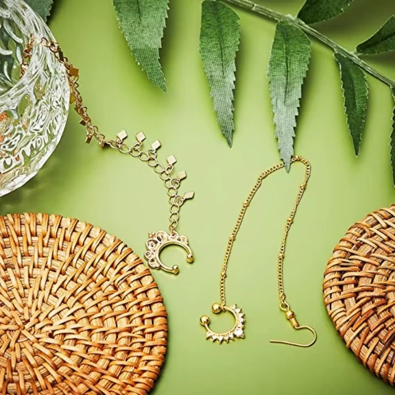 1Pc/Set Yellow Gold Fake Septu - đánh giá và giá Yellow Body Jewelry