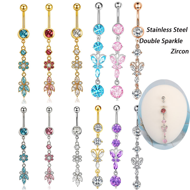 1pc Mixed Style Dangle Belly B - đánh giá và giá Body Jewelry Co