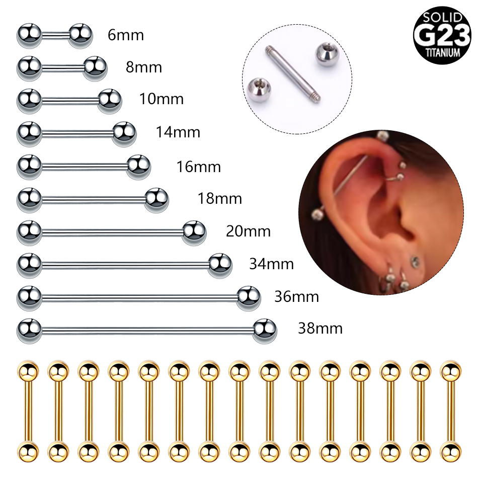 1/5PCS Titanium External Threa - đánh giá và giá Industrial Barbell Long