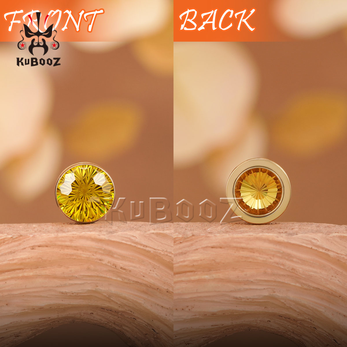 2PCS Shiny Yellow Crystal Diam - đánh giá và giá Yellow Body Jewelry