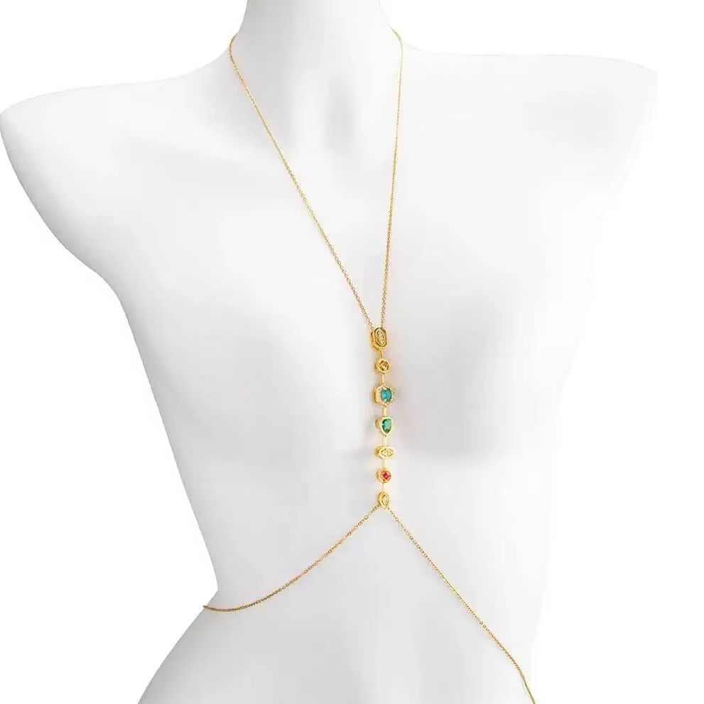 PuRui Exquisite Colorful Zirco - đánh giá và giá Body Chain Jewelry