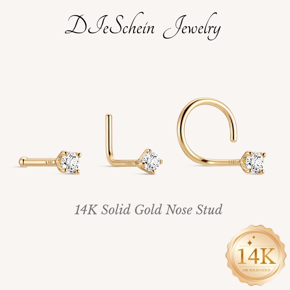 DIeSchein 14K Solid Gold Nose  - đánh giá và giá Yellow Body Jewelry