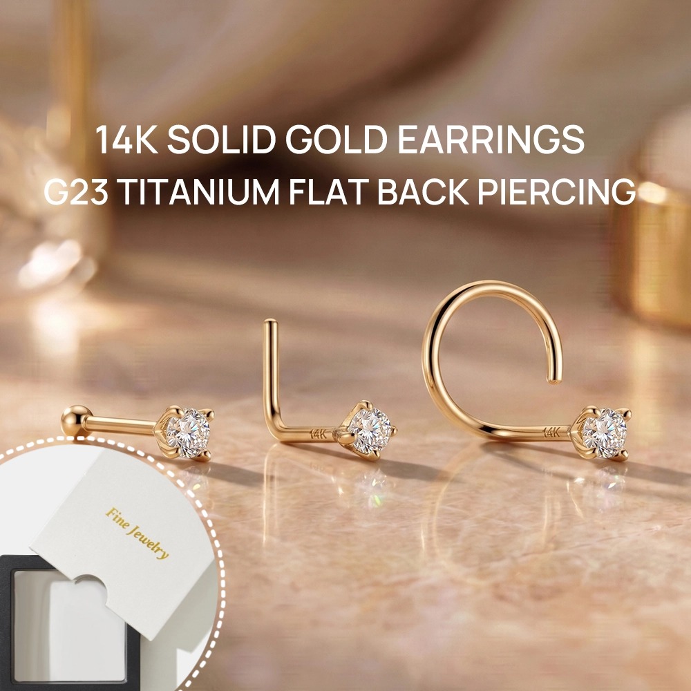 DIeSchein 14K Solid Gold Nose  - đánh giá và giá Yellow Body Jewelry