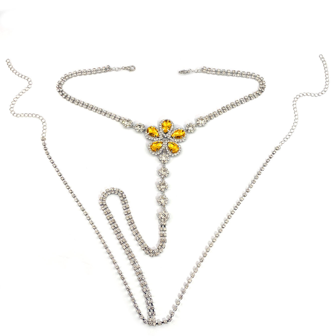 1pc Flower Shaped Sexy Rhinest - đánh giá và giá Body Chain Jewelry