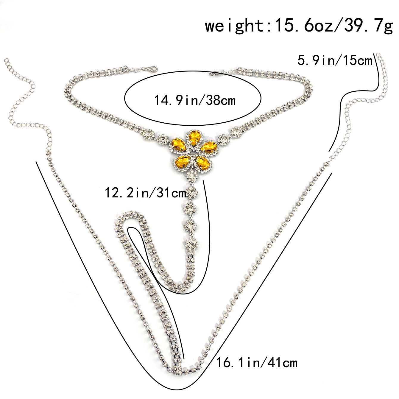 1pc Flower Shaped Sexy Rhinest - đánh giá và giá Body Chain Jewelry