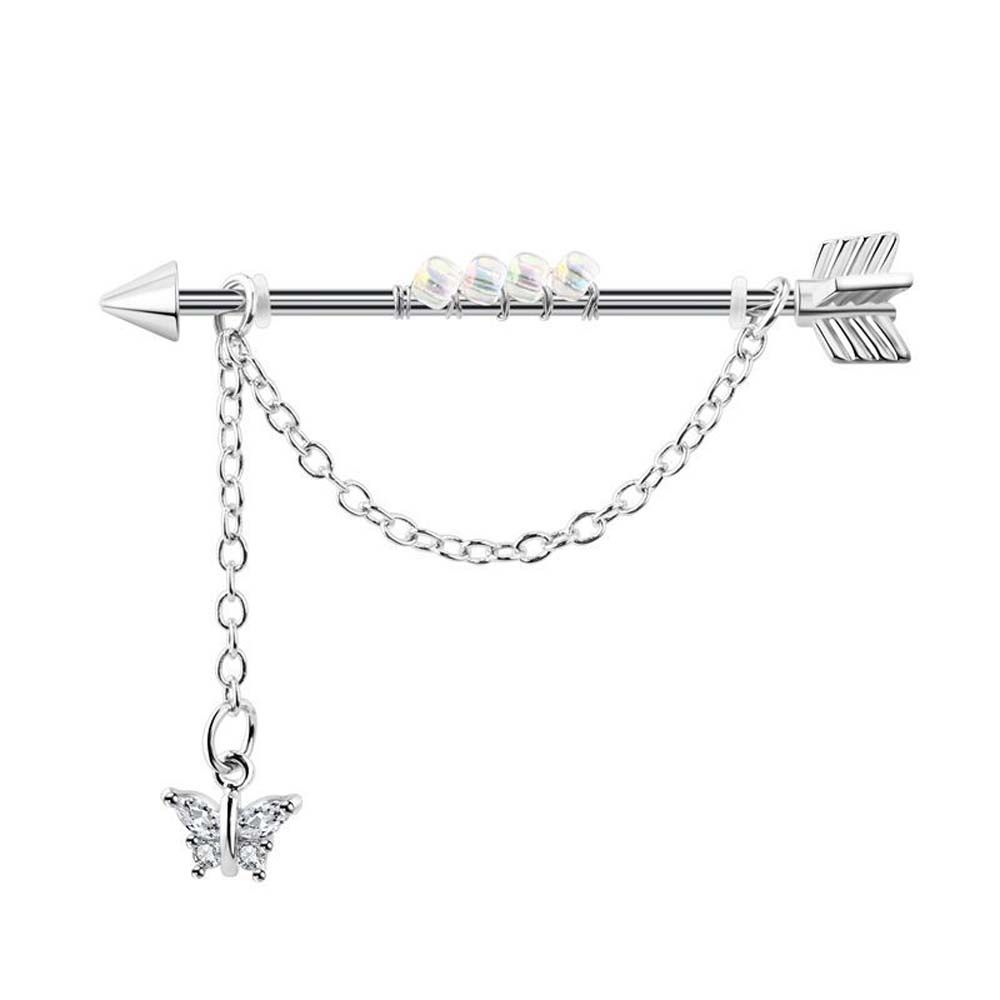 Piercing Punk Style Heart Pend - đánh giá và giá Industrial Barbell Long