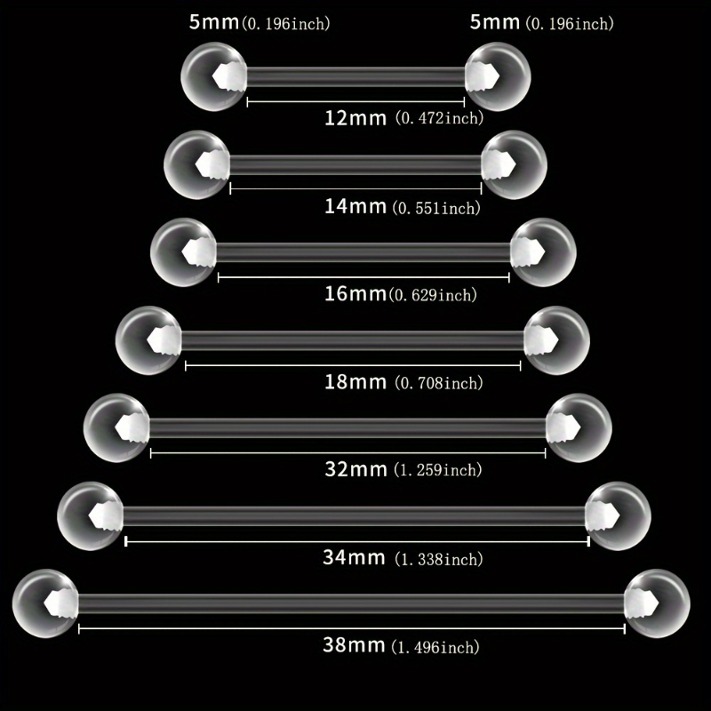 JKC Store 10pcs Acrylic Barbel - đánh giá và giá Body Jewelry In Store